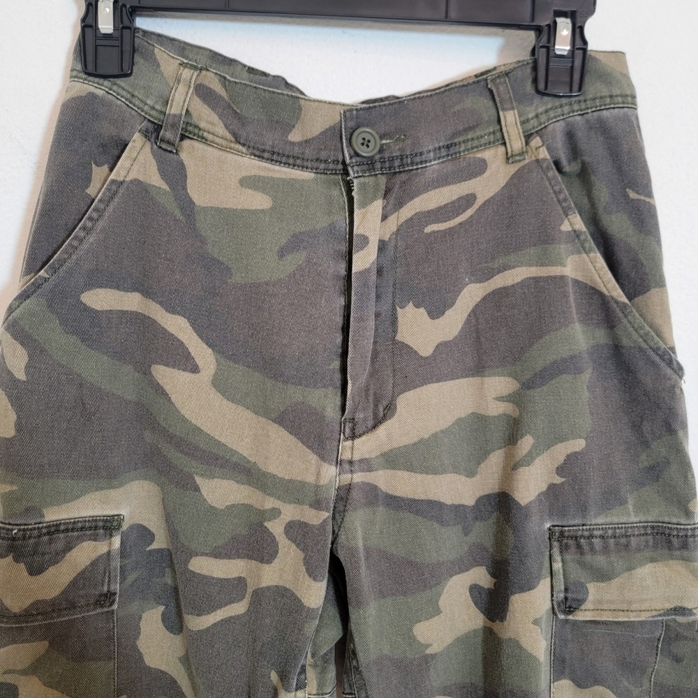 John Galt Camo Cargo Pants Casual 100% Cotton Streetwear Casual Belt Loop Pocket - Picture 4 of 13
